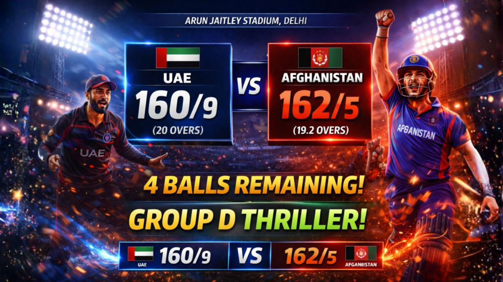 Afghanistan vs UAE T20 worldcup