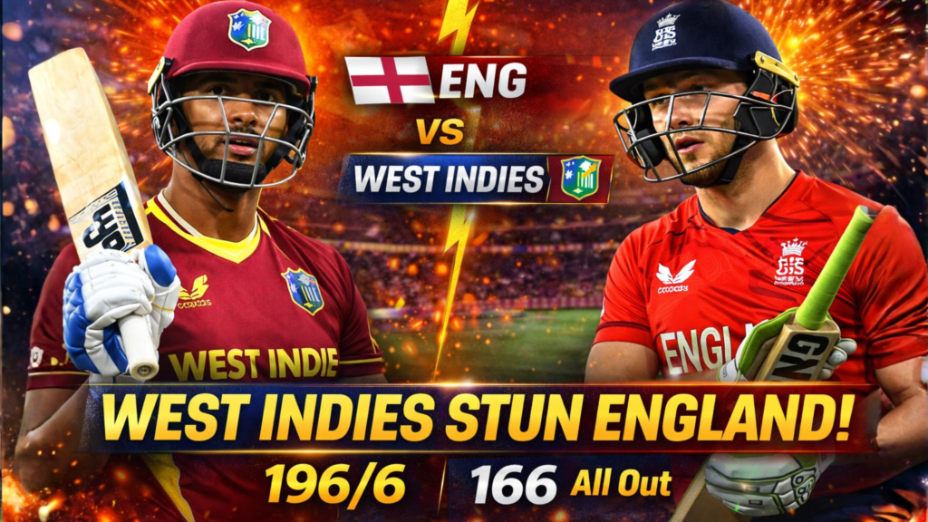 England vs West Indies Yesterday Match Result