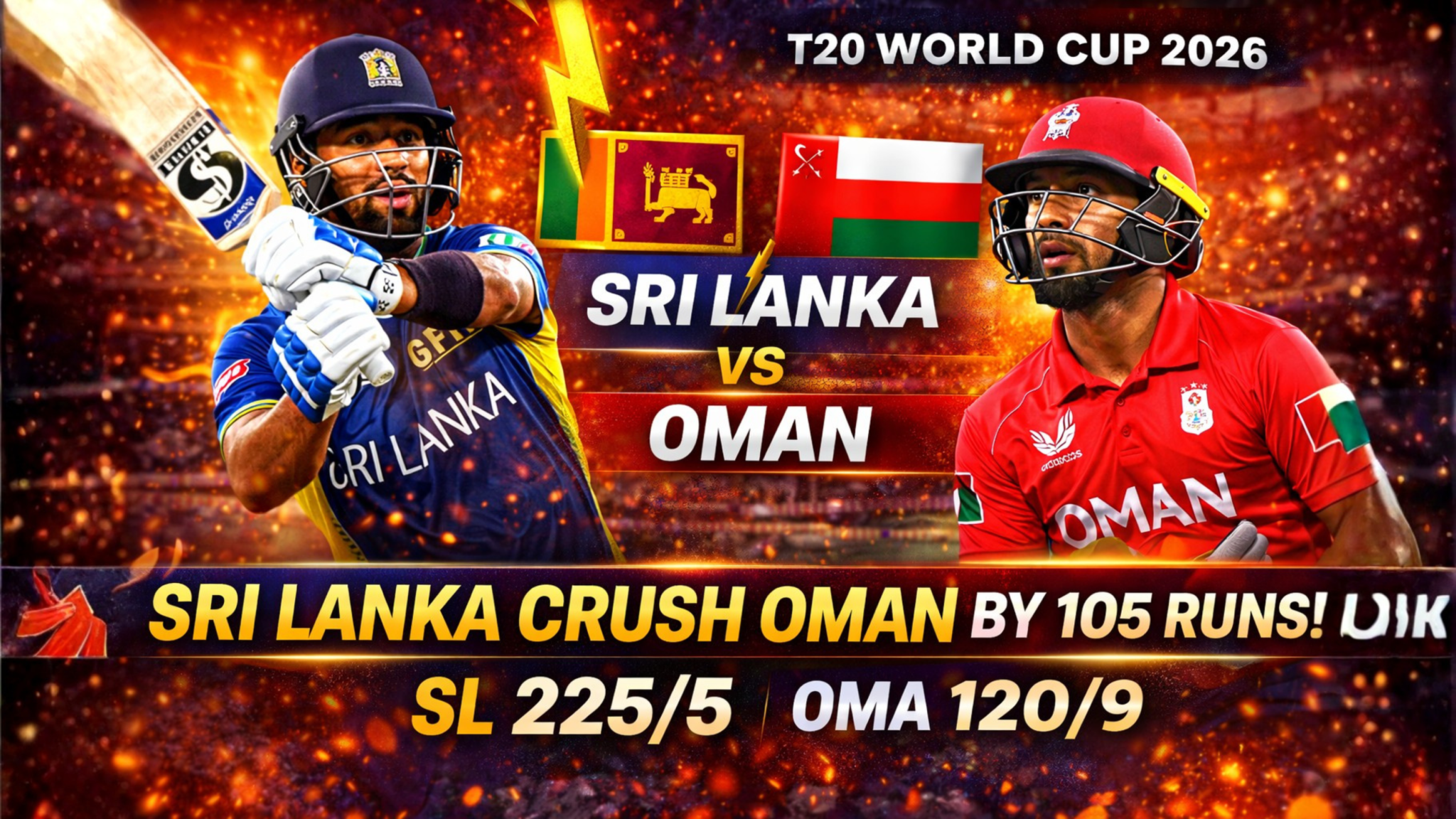 SRI LANKA vs OMAN today’s match result
