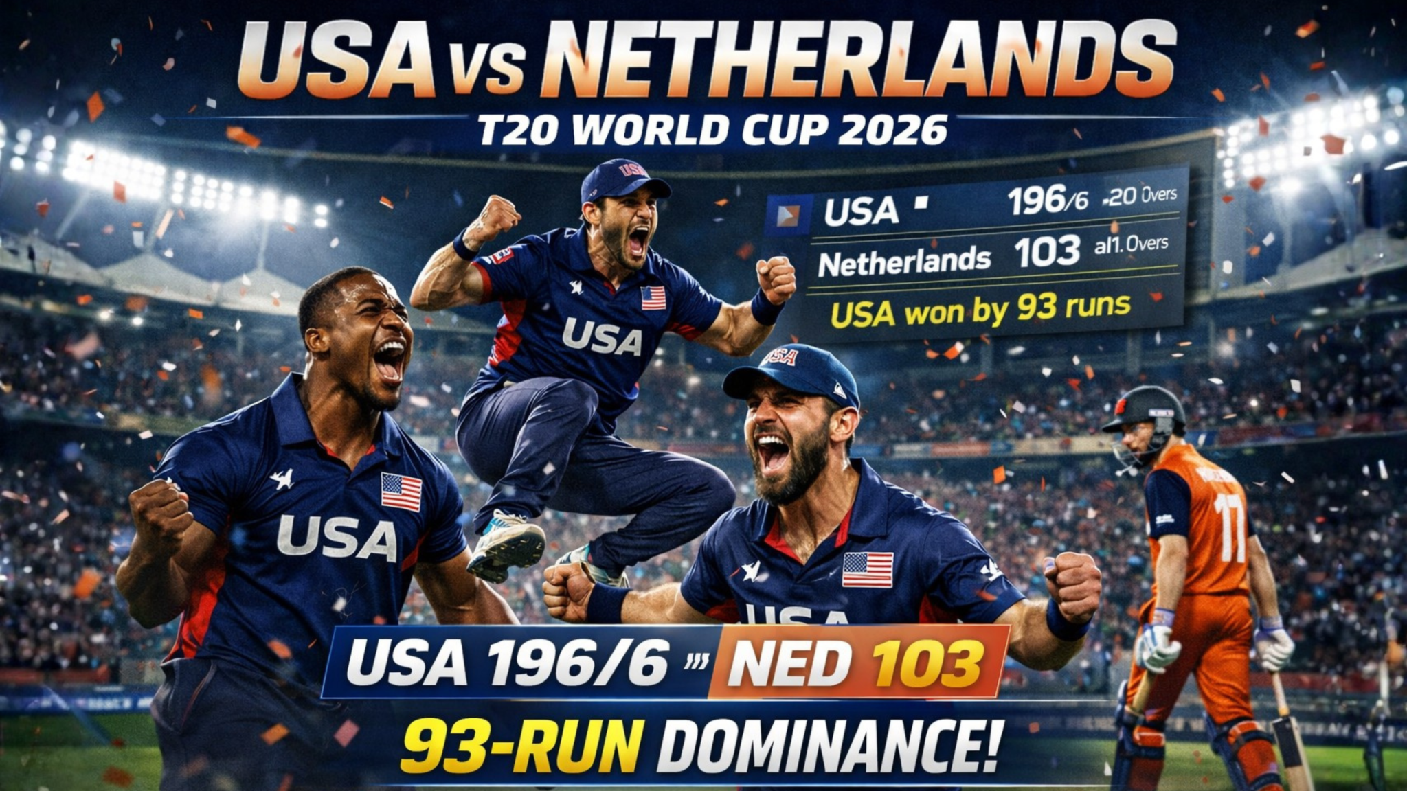 USA vs Netherlands T20 World Cup 2026