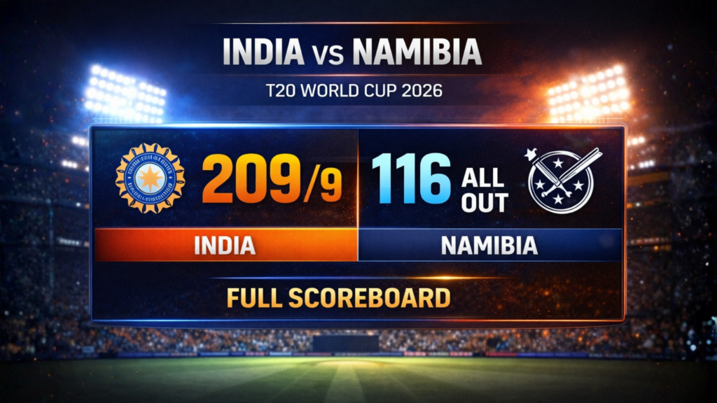 India vs Namibia Full Scorecard