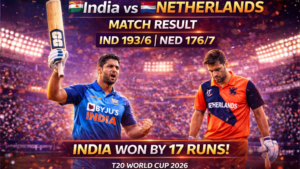India vs Netherlands Match Result