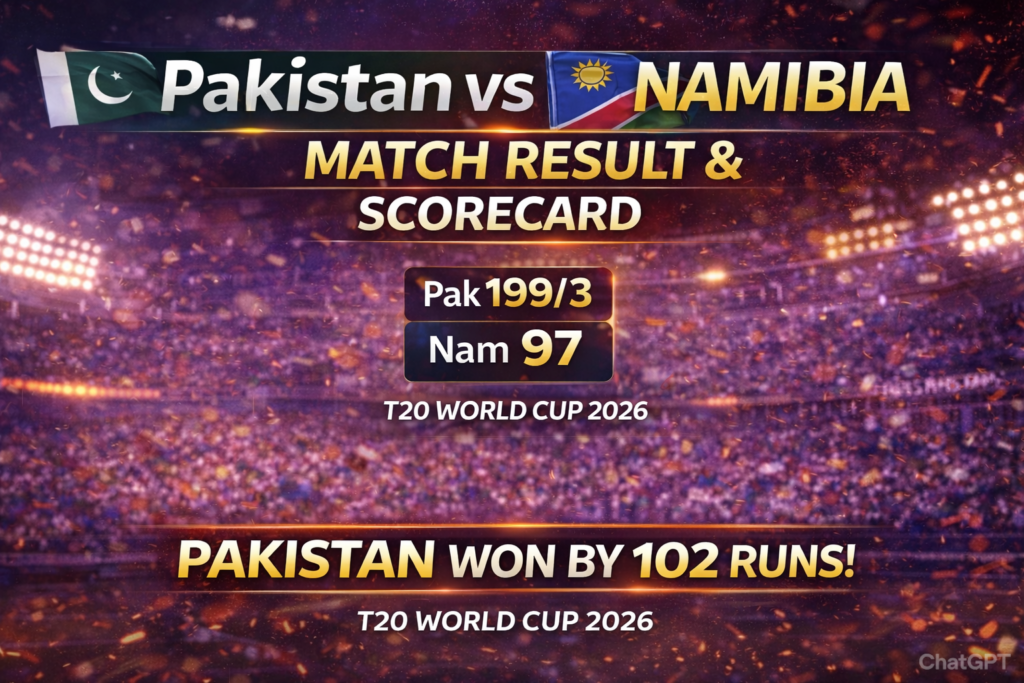 Pakistan vs Namibia T20 World Cup